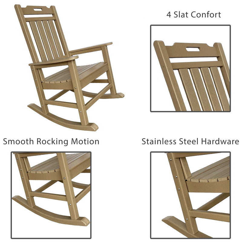 RESINTEAK New Classic Outdoor Rocking Chair