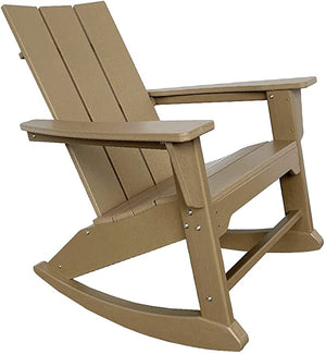 RESINTEAK Modern Adirondack Rocking Chair