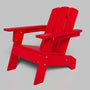 Mermaid's hair All Red ResinTEAK Child-Size Adirondack Chair