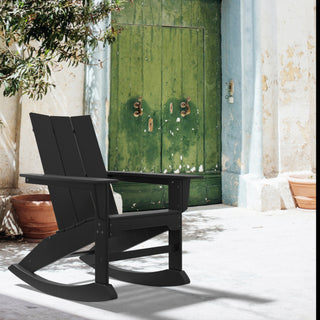 RESINTEAK Modern Adirondack Rocking Chair