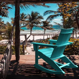 RESINTEAK Modern Adirondack Rocking Chair