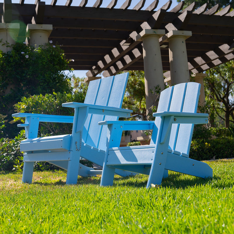 Sunny Sky All Blue ResinTEAK Child-Size Adirondack Chair