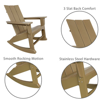 RESINTEAK Modern Adirondack Rocking Chair