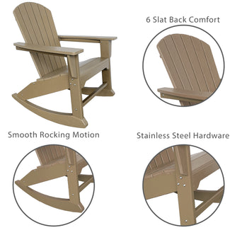RESINTEAK Pacific Adirondack Rocking Chair