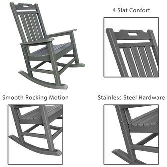 RESINTEAK New Classic Outdoor Rocking Chair