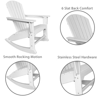 RESINTEAK Pacific Adirondack Rocking Chair