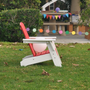 Strawberry Cream Red Seat White Arms ResinTEAK Child-Size Adirondack Chair