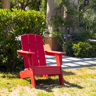 Mermaid's hair All Red ResinTEAK Child-Size Adirondack Chair