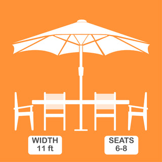 Fashion Outdoor/Patio Umbrella 11ft by PolyTEAK